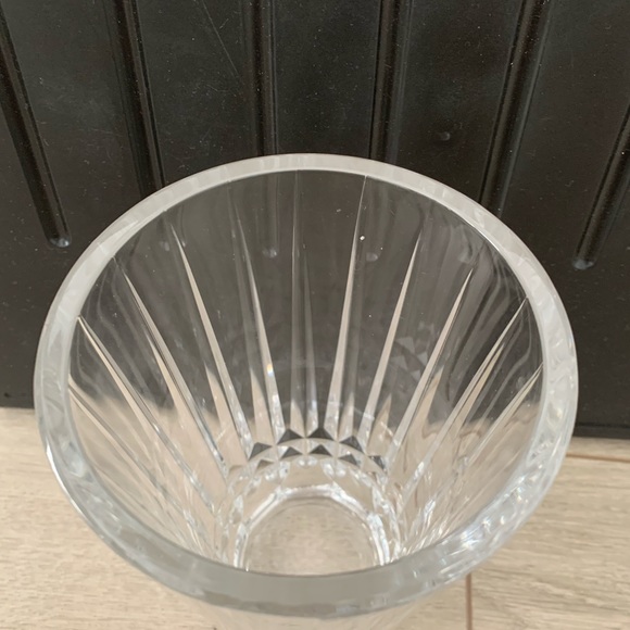 Val St. Lambert Belgium Crystal Vase Wide Neck High End Designer Decor 7 7/8” H - Picture 2 of 12